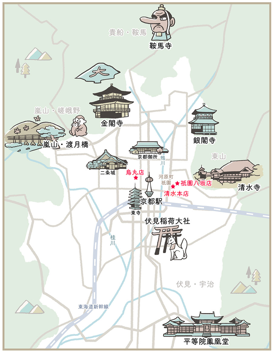 京都市主要観光地マップ